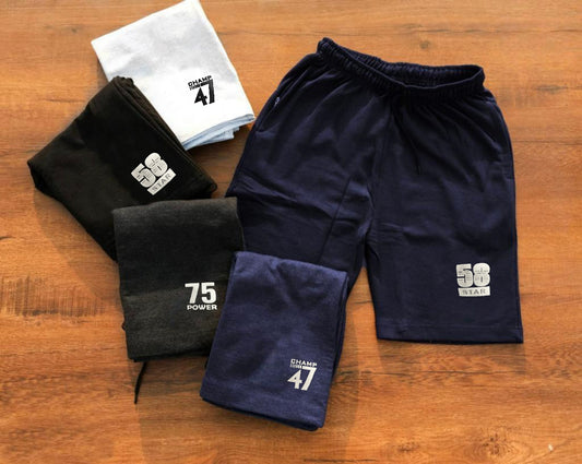 4 Pieces Of Cotton Shorts 369/- Only ONLINE PAYMENT